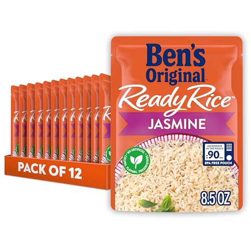12 Pack of BEN'S ORIGINAL Ready Rice Jasmine, 8.5 Oz.