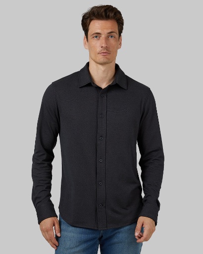 Men's Soft Stretch Knit Long Sleeve Button-Up- Many Colors