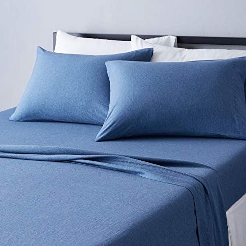 Amazon Basics Cotton Jersey 4-Piece Bed Sheet Set, King Deal