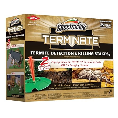 Spectracide Terminate Termite Detection & Killing Stakes, 15 Count, 6 Pack