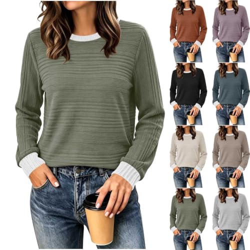 Color Block Long Sleeve Tops Deal
