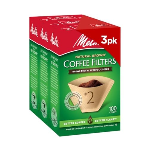 Melitta #2 Cone Coffee Filters, Natural Brown, 300 Total Filters Deal