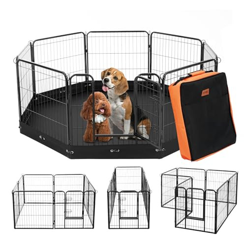 VEVOR Dog Playpen, 8 Pcs 24" x 24" in Panels