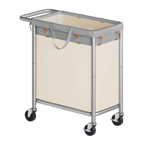 SONGMICS Laundry Basket with Wheels 37 Gallons Deal