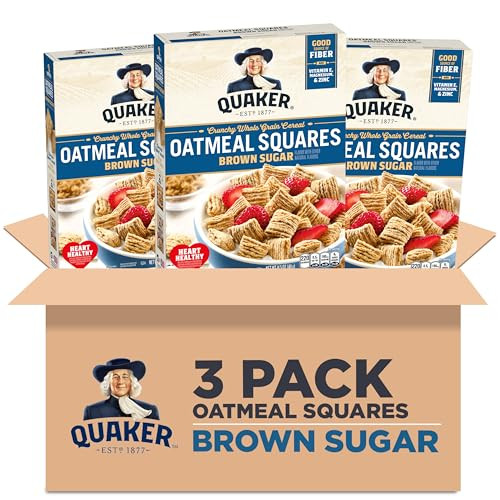 Quaker Oatmeal Squares Brown Sugar Cereal 3-Pack