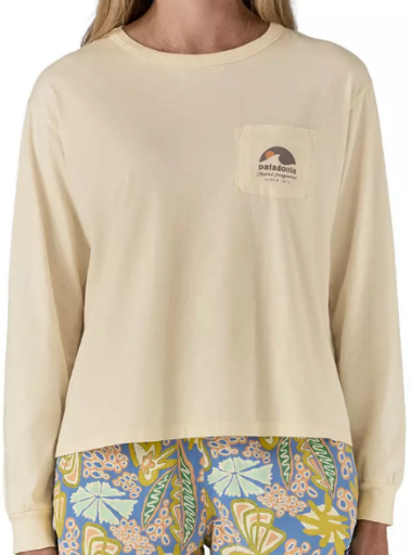 Patagonia Women's Long Sleeve Cut Pocket T-Shirt (Wetland Blue)