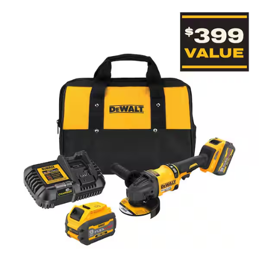 Dewalt FLEXVOLT 60V MAX Cordless Brushless Small Angle Grinder with (1) FLEXVOLT 9.0Ah Battery