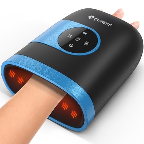 QUINEAR Cordless Hand Massager with Heat and Compression Deal