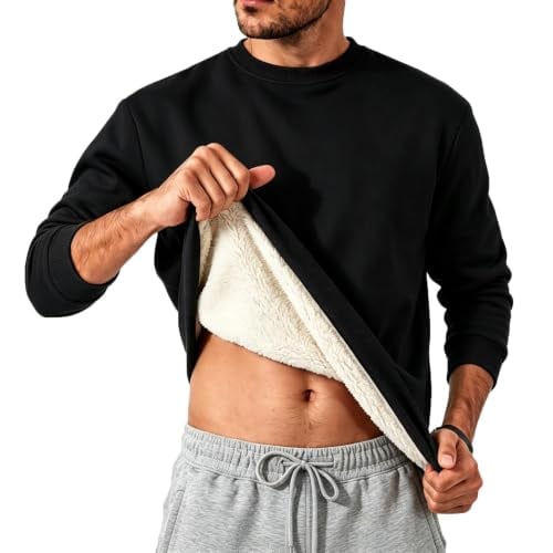 Men's Sherpa Lined Crewneck Sweatshirt Deal