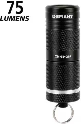 Defiant 75-Lumen Ultra Compact Rechargeable Keychain Light