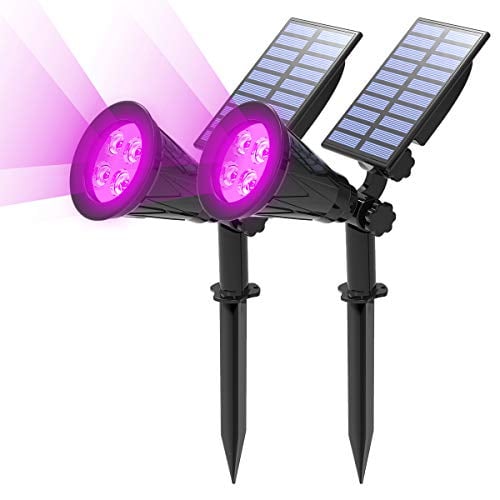 T-SUN Purple Solar Spot Lights Outdoor 2-Pack Deal