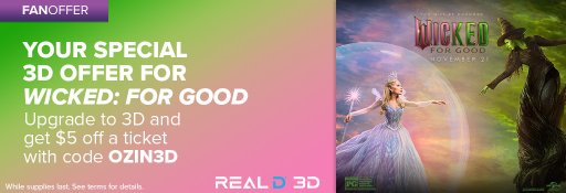 Fandango $5 off Wicked 3D Ticket