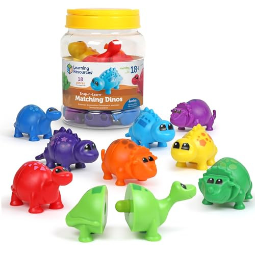 Learning Resources Snap-n-Learn Matching Dinos 18-pc