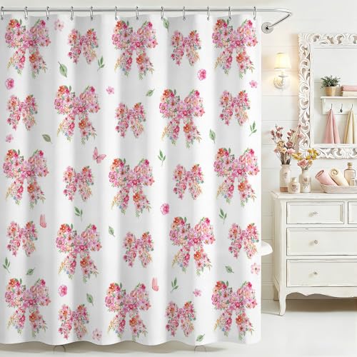 Mocsicka Pink Floral Shower Curtain