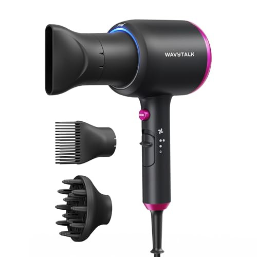 Wavytalk 1875W Ionic Hair Dryer W/3 Attachemnts