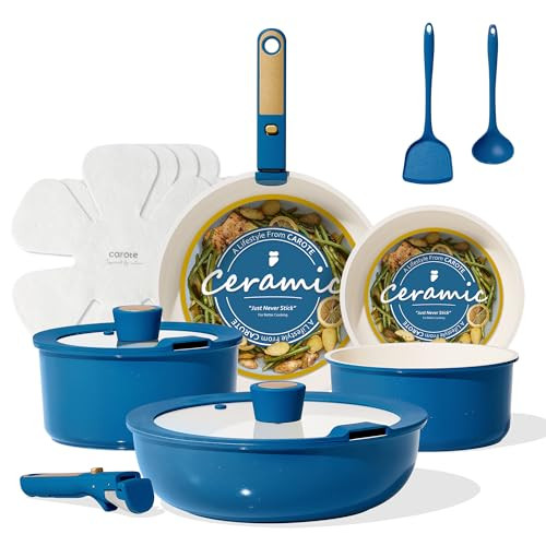 CAROTE 15-Piece Ceramic Cookware Set
