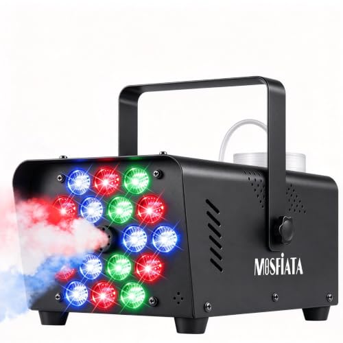 600W Fog Machine, with 18 RGB LED Lights w/remote