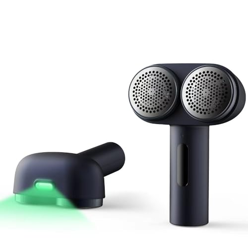 Nesugar Dual-Head Fabric Shaver and Lint Remover with Green Light Detection, 3 Speeds, M5