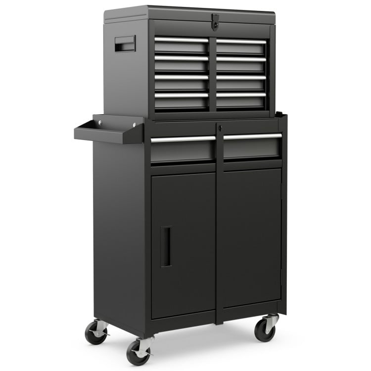 40"H Costway 2-in-1 Rolling Tool Chest w/ 5 Sliding Lockable Drawers Deal