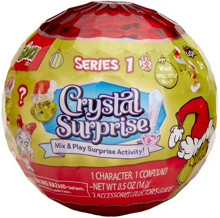 Dr. Seuss Grinch Crystal Surprise Ball Collectible Mini Figure