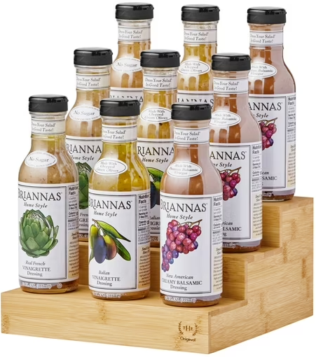 The Home Edit 2-Pack 3 Tier Bamboo Riser Kitchen Storage