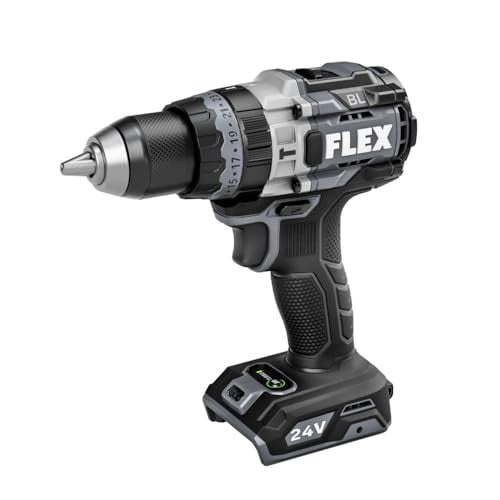 FLEX 24V Brushless Cordless 1/2-Inch 1,400 In-Lbs Torque 2-Speed Hammer Drill Turbo Mode Tool Only