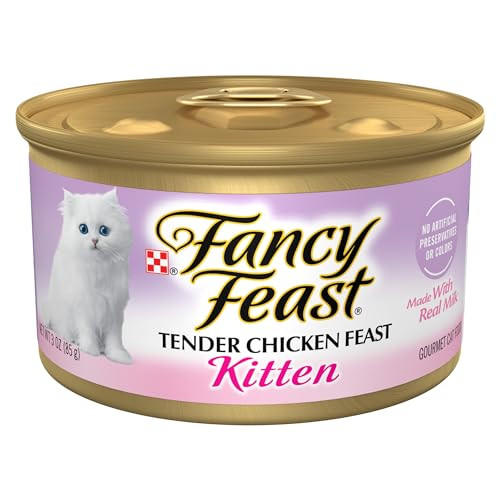 Fancy Feast Tender Chicken Feast Wet Kitten Food Pate 24-Pack 3-Oz