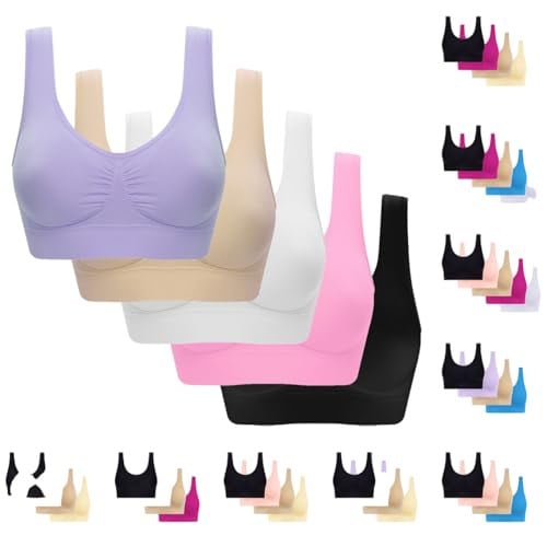 5 PC High Impact Support Wireless Bra Deal