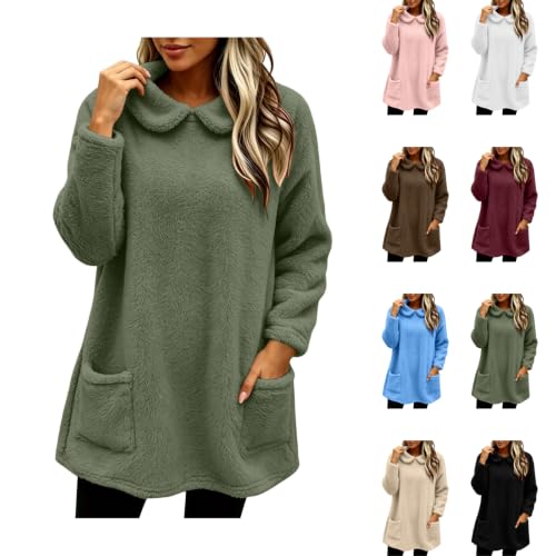 Women's Collared Soft Fuzzy Sweater Deal