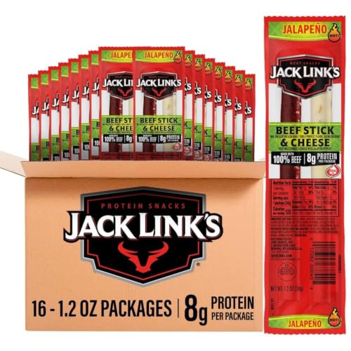 Jack Link's Jalapeno Beef Jerky Sticks and Cheese Sticks Combo 16-Pack Deal