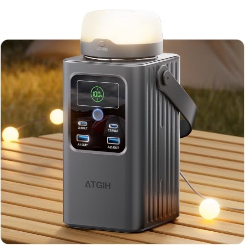 ATGIH 198.4Wh Portable Power Station w/ LiFePO4 Battery & Detachable Light Deal