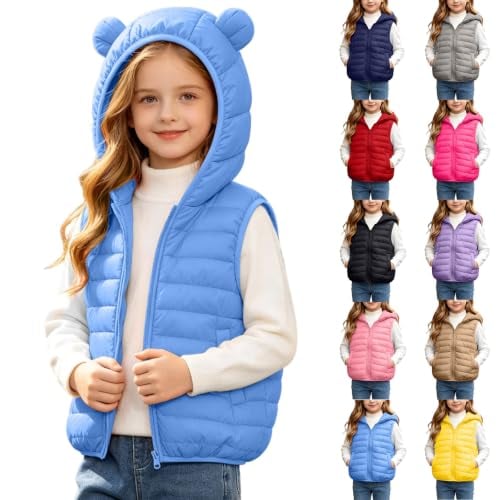 Kids Puffer Vest Hooded Quilted Sleeveless Jacket Deal