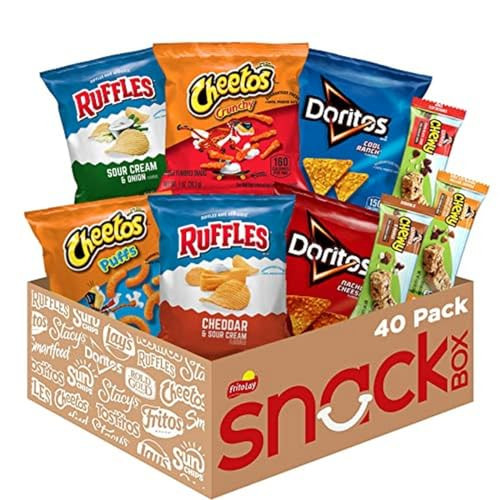 Frito-Lay Chips and Quaker Chewy Granola Bars Variety Pack 40-Pack