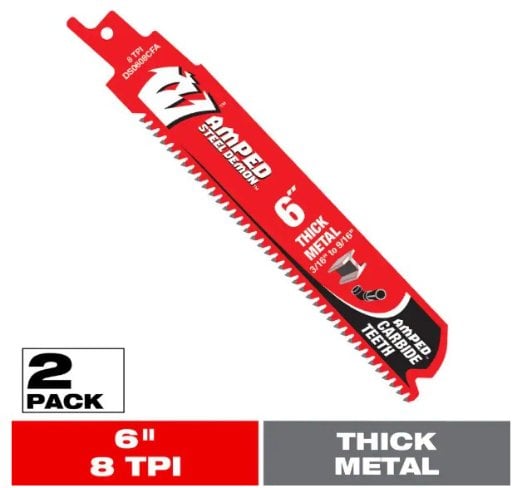 Diablo 6" 8 TPI Steel Demon Reciprocating Saw Blade 2-Pack