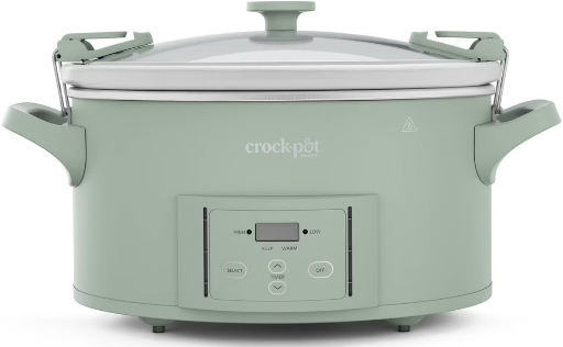 Beautiful 4 Qt Digital Slow Cooker with Hinged Locking Lid, Thyme Green ...