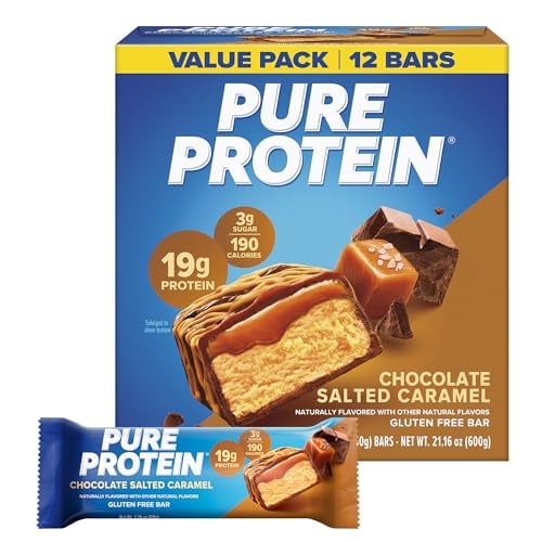 Pure Protein Chocolate Salted Caramel Protein Bars 12-Count Deal