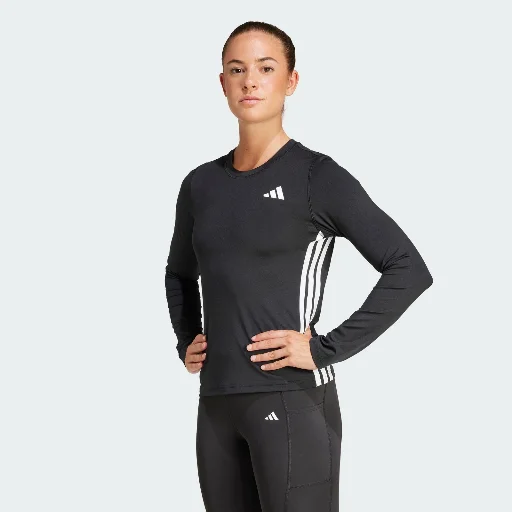 Adidas Essentials Long Sleeve 3-Stripes Workout Top