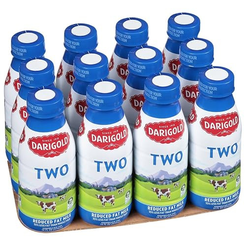 12 Pack of Darigold Milk 2 Percent, Reduced Fat Shelf Stable Milk, 14 Fl. Oz.