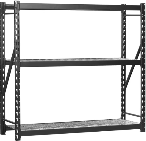Muscle Rack 77"W x 24"D x 72"H 3-Tier Steel Welded Storage Rack