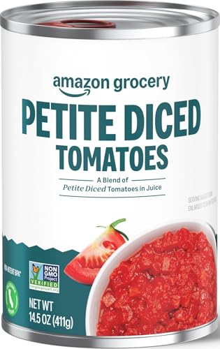 Amazon Grocery Petite Diced Tomatoes 14.5-Oz