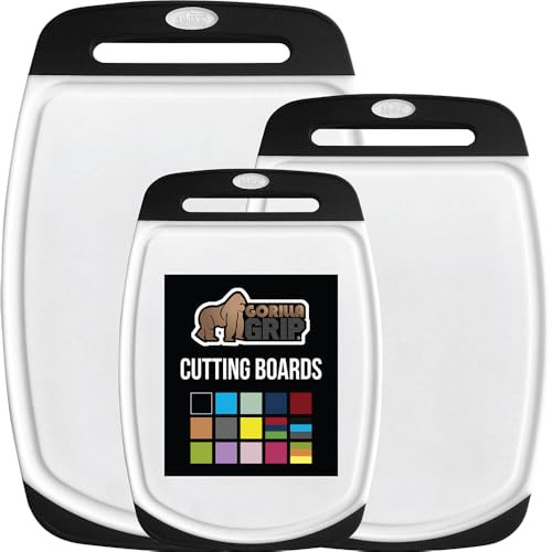 Gorilla Grip 3-Piece Reversible Kitchen Cutting Boards Set