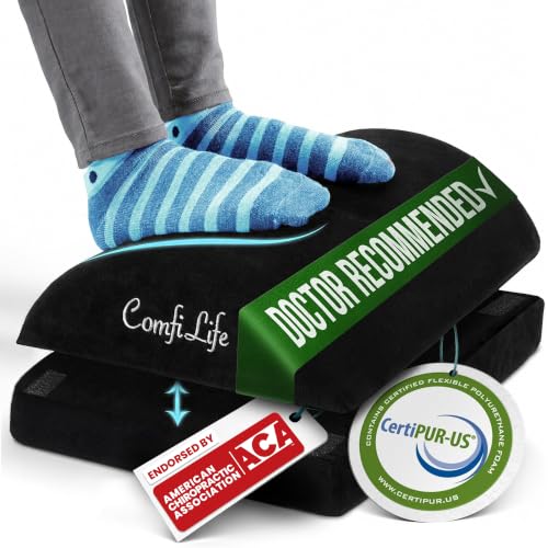 ComfiLife Adjustable Height Memory Foam Foot Rest