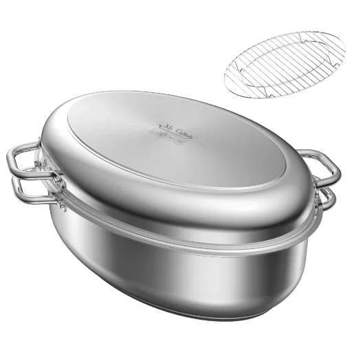 Mr. Captain 3-in-1 17" Roasting Pan with Rack and Lid