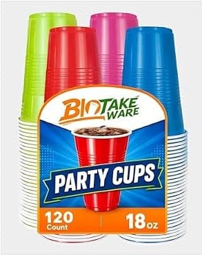 Disposable Plastic Cups 120 Count