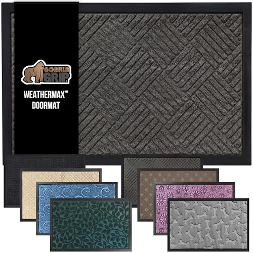 Gorilla Grip 100% Waterproof All-Season WeatherMax Doormat