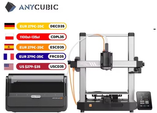 ANYCUBIC Kobra 3 Combo AE Version Multi-Color FDM 3D Printer 250x250x260mm