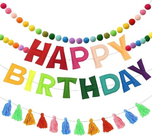 Pre-Strung Happy Birthday Banner