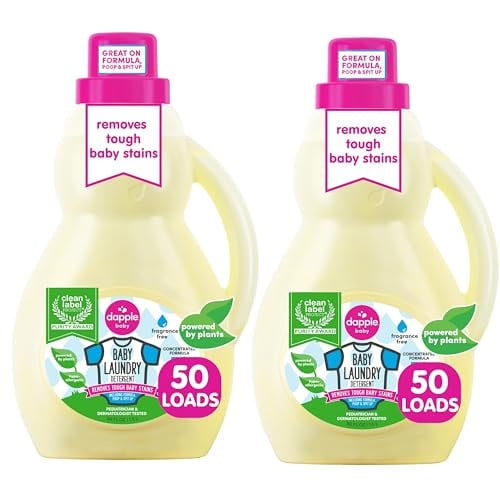 Dapple Baby Laundry Detergent, Fragrance Free, 50 fl oz (Pack of 2) Deal