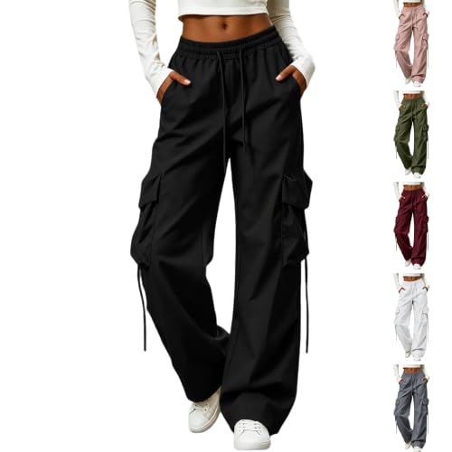 Baggy High Elastic Drawstring Cargo Pants Deal