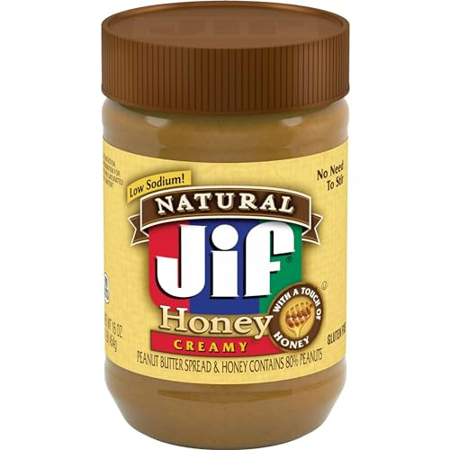 Jif Natural Creamy Peanut Butter Spread and Honey 16 Ounces
